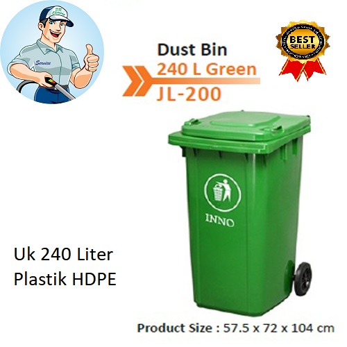 Tong Sampah Dust Bin 240 Liter jenis SULO Khusus Sicepat Halu