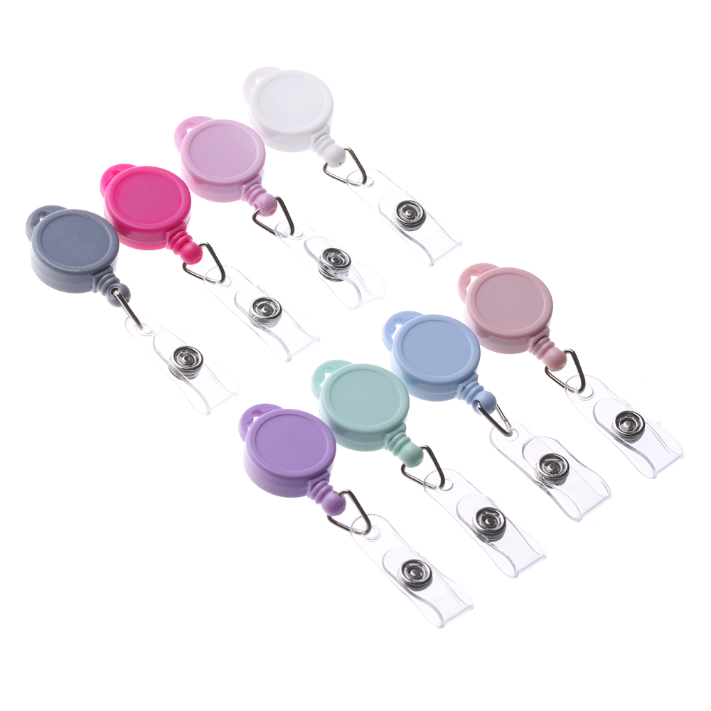 Wonderful 1pc Klip Holder Kartu Identitas / Nama Retractable Anti Hilang Tahan Lama Untuk Kantor