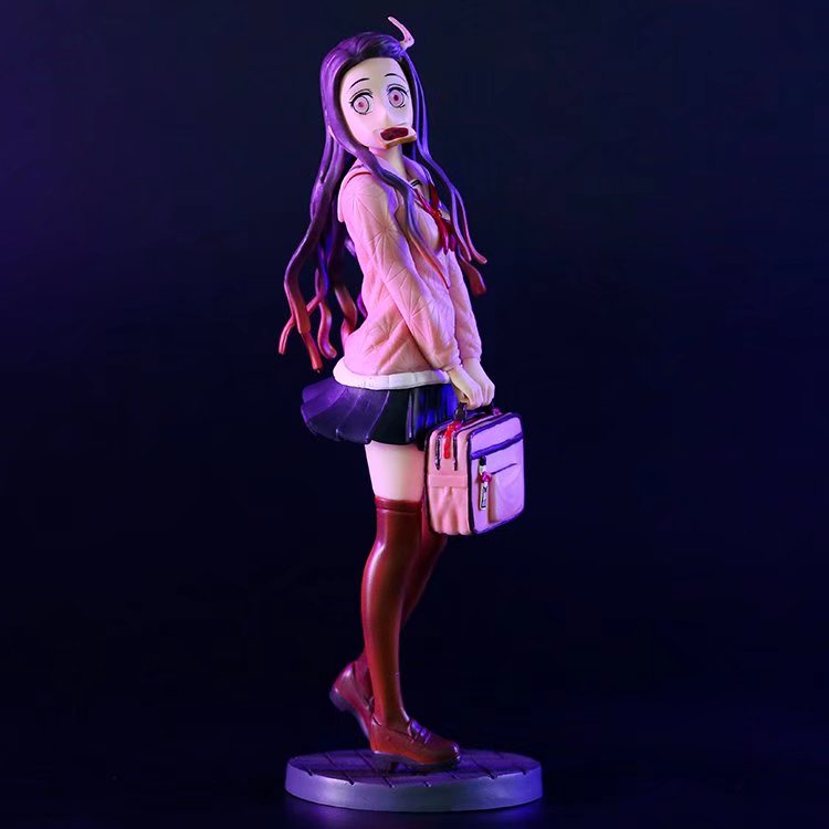 Mainan Action Figure Demon Slayer Kamado Nezuko Anime Kimetsu No Yaiba Seragam Sekolah Ukuran 27cm Untuk Hadiah