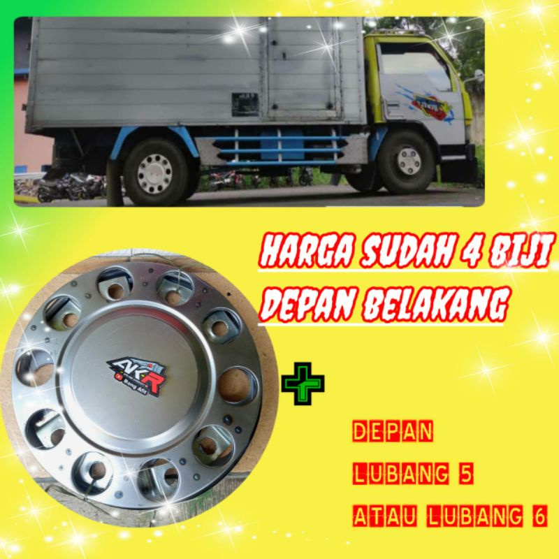 Wildop Truk Ring Depan Belakang Bahan Plat Besi 4 Biji