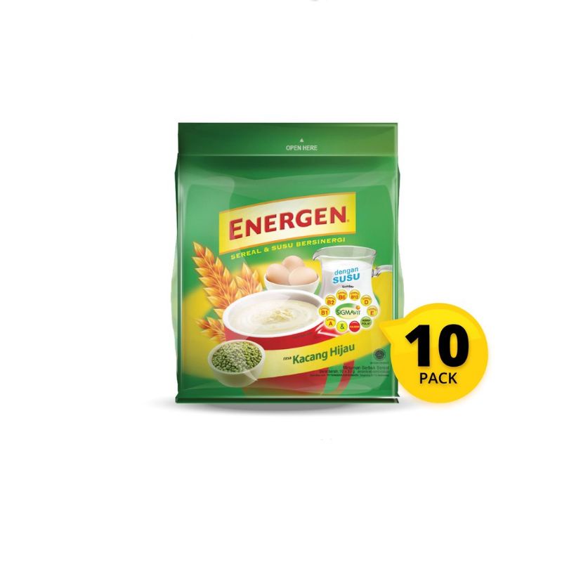 10 sachet Energen kacang hijau