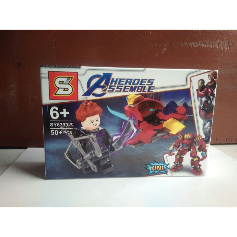 Lego Hawkeye Avengers Endgame Pesawat Minifigure Bricks