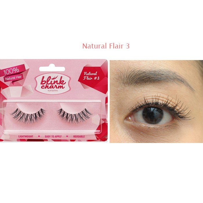 Blink Charm Eyelashes Natural Flair (Isi 1 Pasang/4 Pasamg) - Bulu Mata Palsu