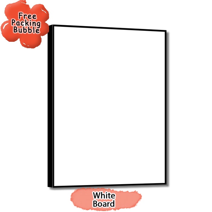 

White Board Melamin / Papan Tulis Putih Ukuran 100x140 cm