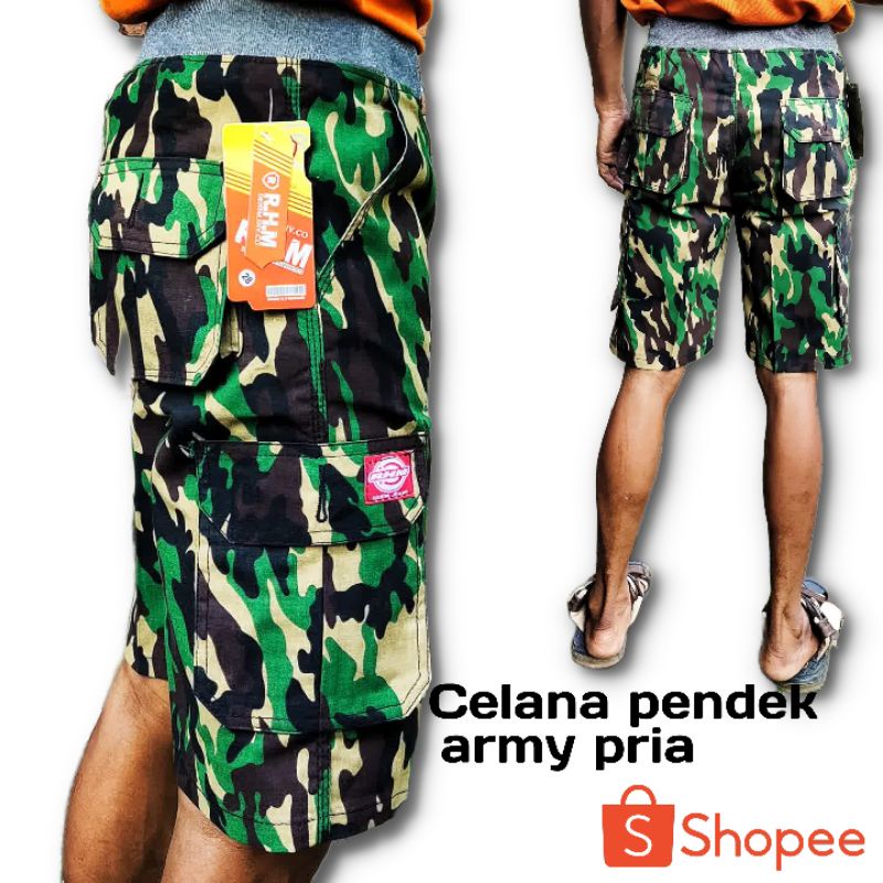 Celana pendek army pria-celana pendek loreng pria-celana pendek kargo