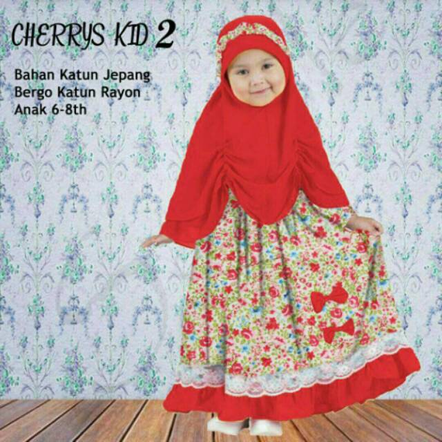 Gamis anak bahan katun jepang