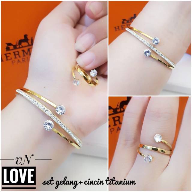 Titanium set perhiasan 0946k