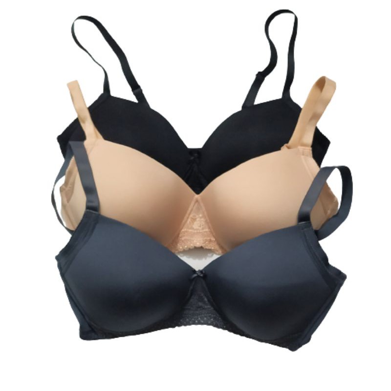 Luludi by Wacoal Bra Original Cut Label Busa Tipis Tanpa Kawat Cup C D 34C 36D 38C 38D 40C