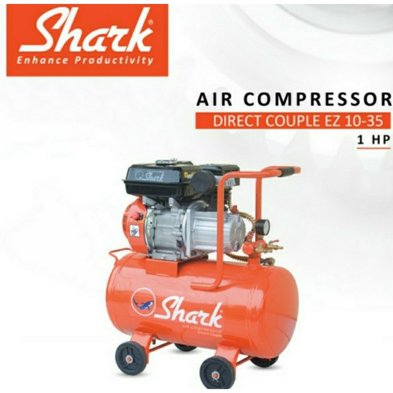 Mesin Kompresor Bensin 35 L Shark 1 Hp EZ 1035