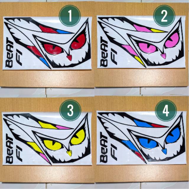 Stiker Lampu Honda Beat Fi Plus Alis Lampu Sein Cutting Sticker