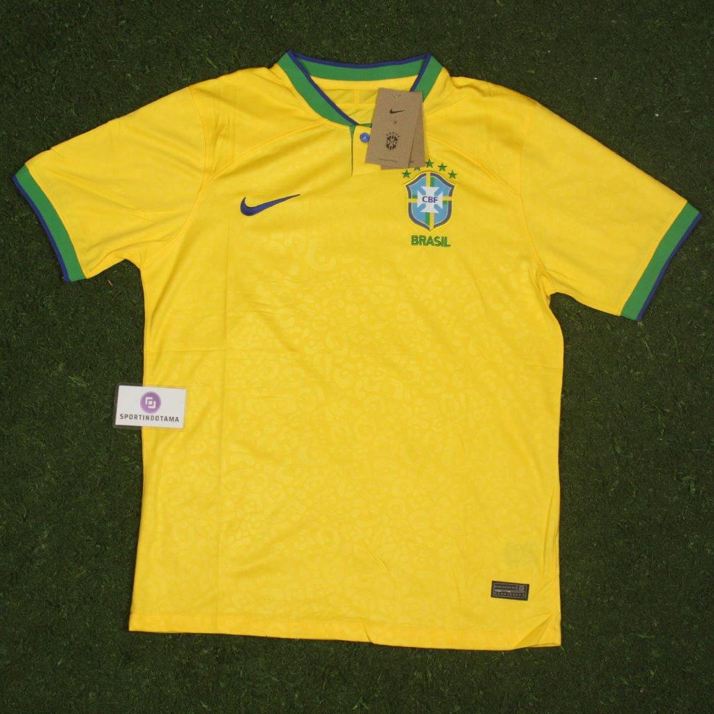 Jual Jersey Brazil Home Official World Cup 2022 / 2023 Baju Bola Brazil ...