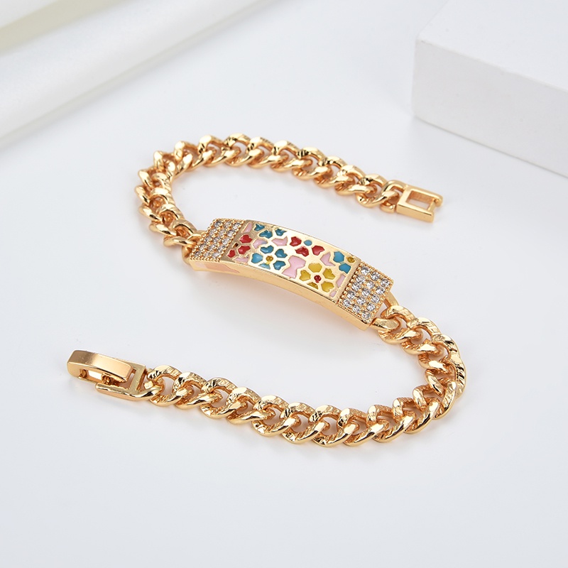 Gelang Titanium Wanita Anti Karat Emas Muda Couple Pasangan Sahabat Inisial Bestie Silver Asli Rantai Selamanya Korea Murah Rantai 03