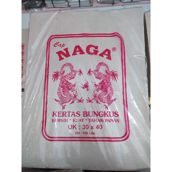 Kertas Nasi Coklat Warteg / Kertas Naga isi 250 Lembar