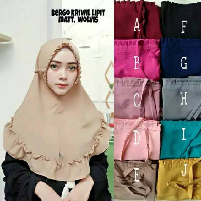 HIJAB INSTAN RAMPEL TALI NON PET FASHION MUSLIM JILBAB REMAJA MURAHHIJAB KRIWIL JILBAB TALI BELAKANG