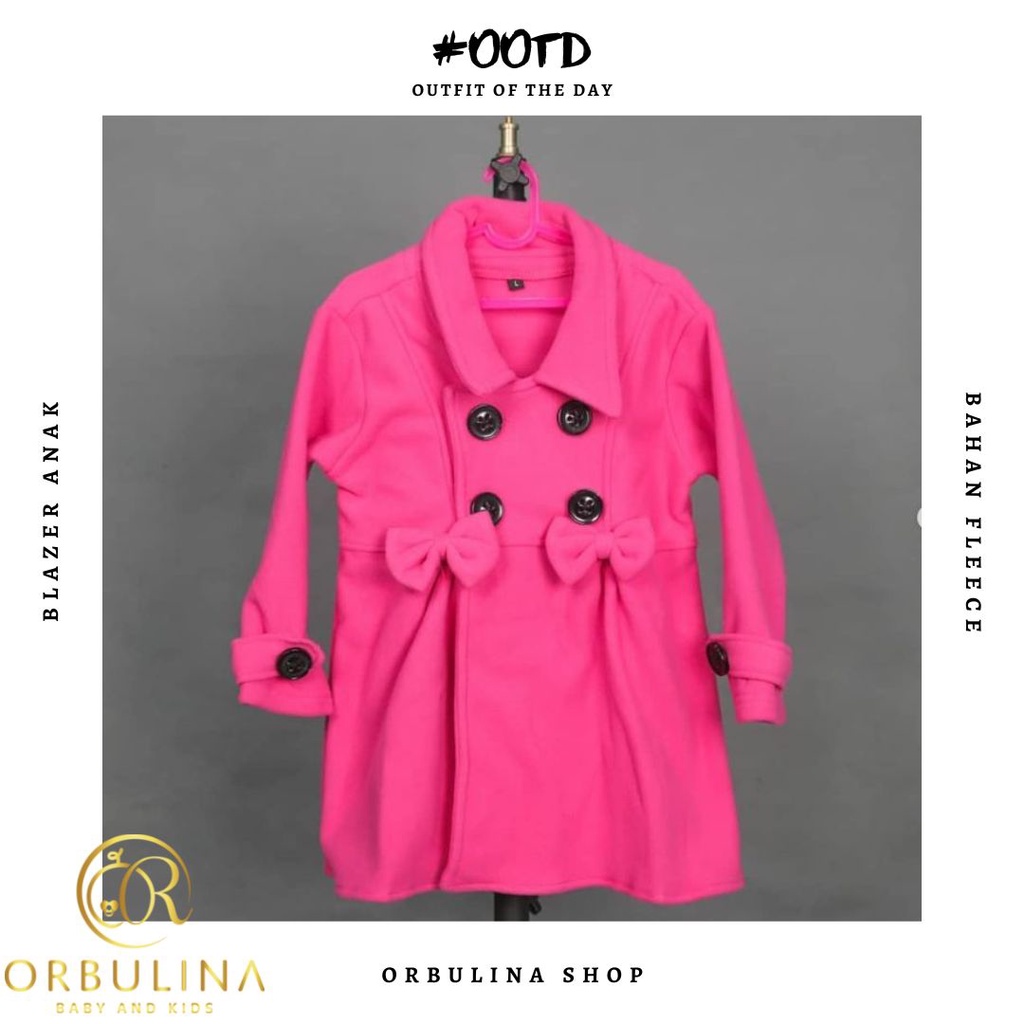 Blazer Anak Cewek model korea bahan fleece Jaket anak perempuan murah Musim Dingin / Korea Blazer An