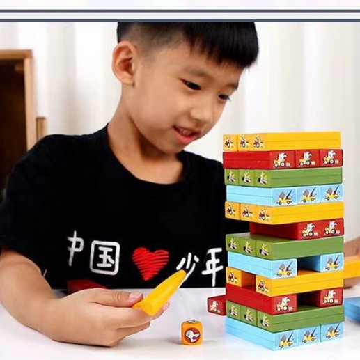 [MS]2 in 1 Mainan Stacking Cup Dan Uno Stacko / Jenga Adventure / Mainan Susun Gelas Dan Balok