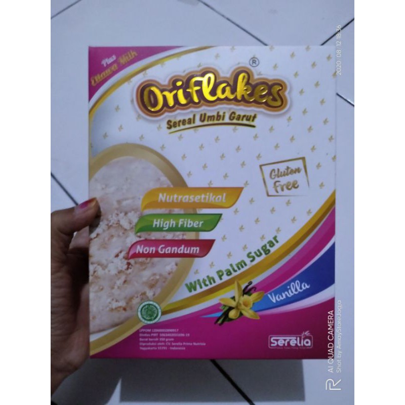 Oriflakes Gastro 350gr / Maag Asam Lambung GERD / Sereal Umbi Garut-Vanilla