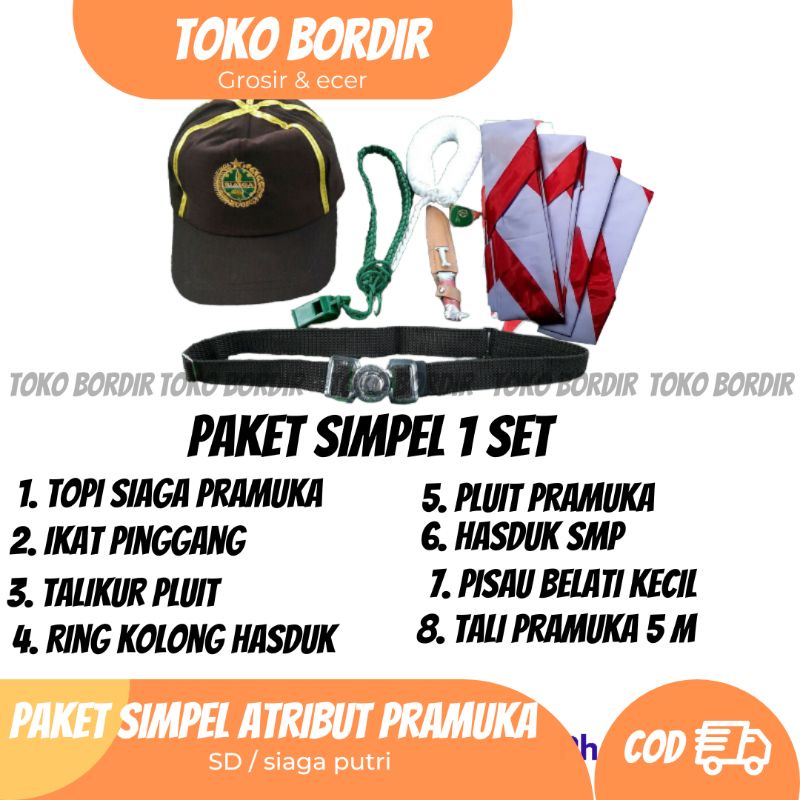 Paket atribut pramuka SD / siaga putri