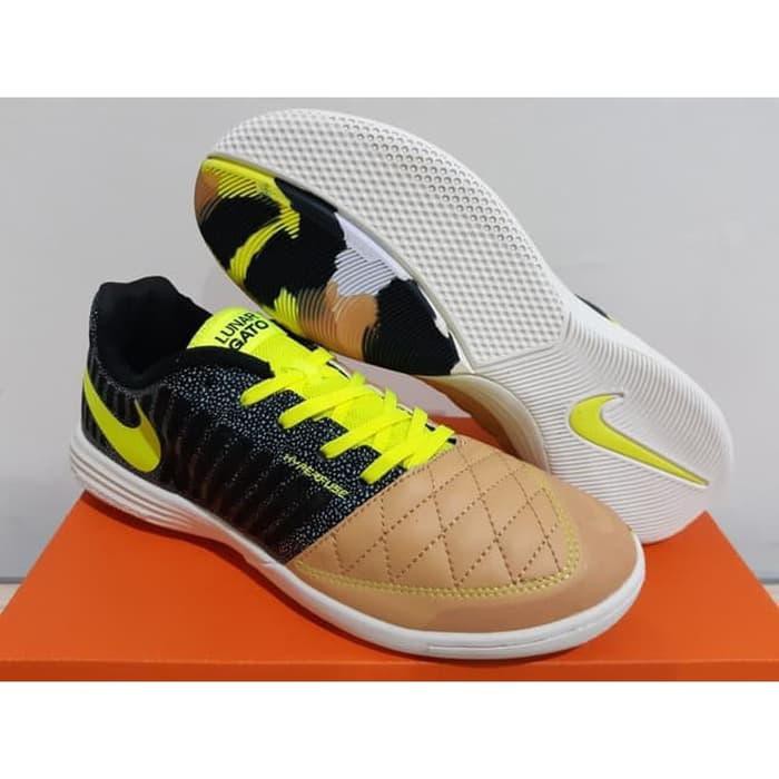 Sepatu Futsal Nike Lunar Gato II Balsa Volt Black