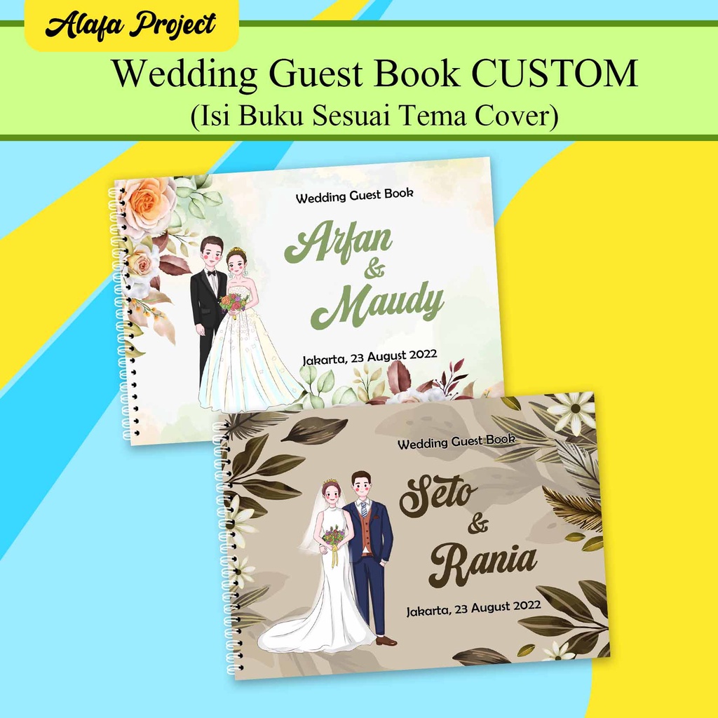 

AlafaProject 5-6 Buku Tamu Pernikahan Custom / Wedding Guest Book Custom