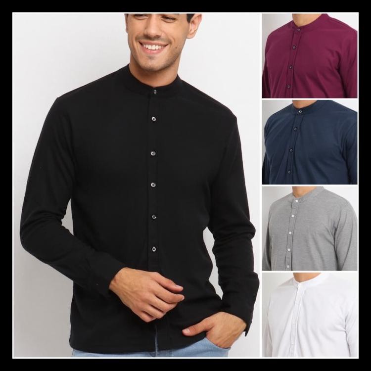 READY STOK KLLL ORIGINAL KEMEJA BAJU KOKO MUSLIM POLO LACOSTE LENGAN PANJANG KOKO COWOK TERMURAH