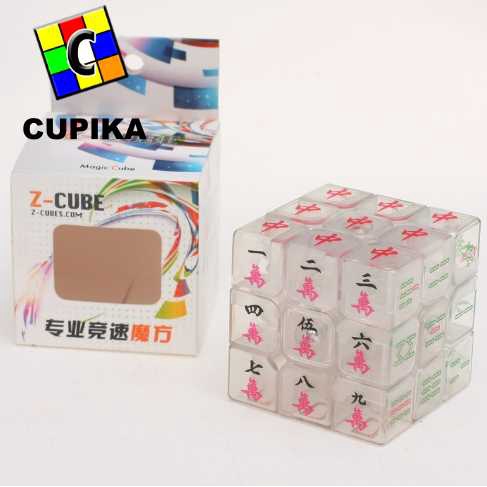 Rubik Z-Cube 3x3 Motif Mahjong ZCube Mahyong 3x3x3 Z Cube viral unik