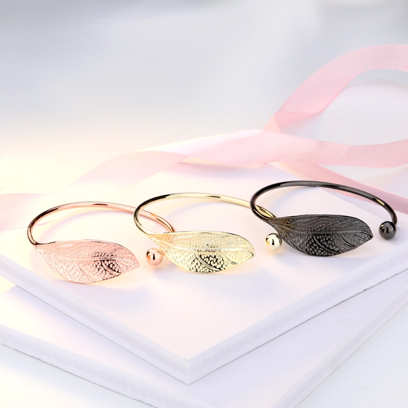 Gelang Perak 925 Wanita Perhiasan Fashion daun segar