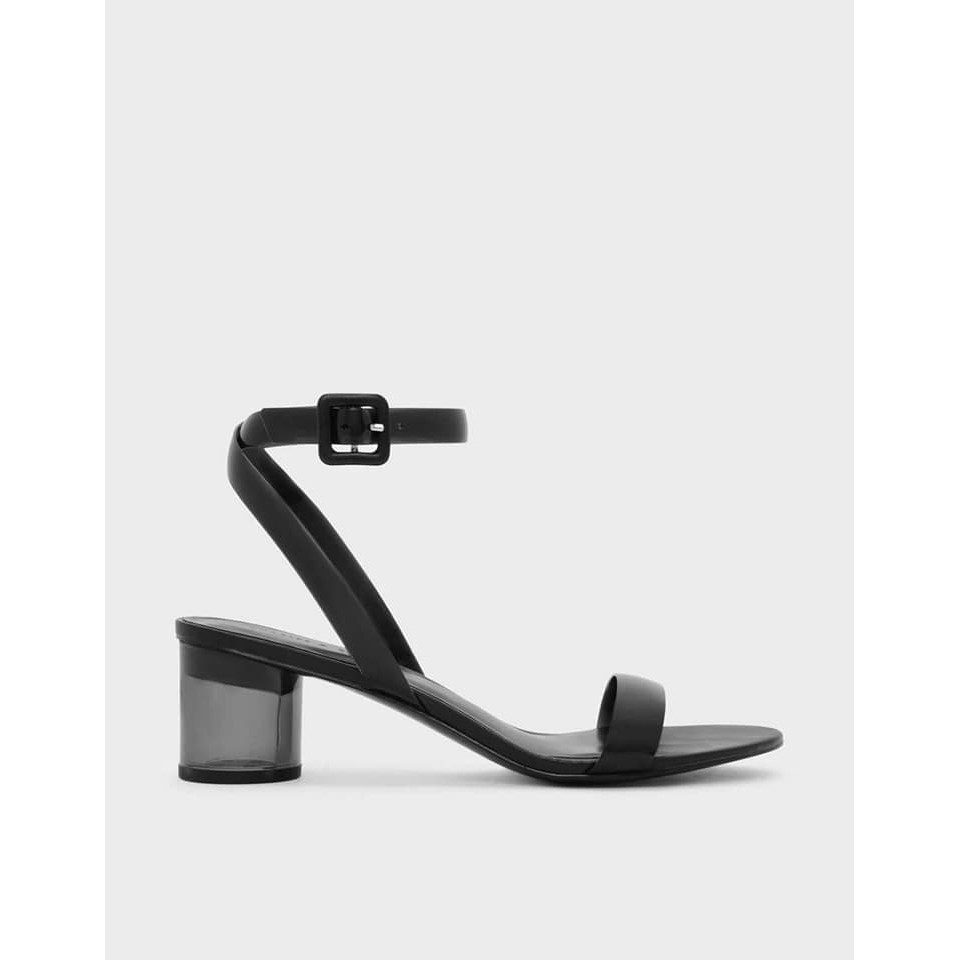 Cnk Translucent Strap Cnk Heels Ck Shoes Sepatu Hak Block Heels C*k C&k 003685