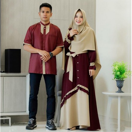 COUPLE MUSLIM DEWASA KEKINIAN/BAJU MUSLIM COUPLE SUAMI ISTRI 2021/COUPLE MUSLIM TERLARIS