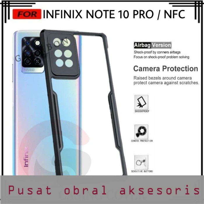 S/P- CASING Case Infinix Note 10 Pro NFC Shockproof Transparan Hard Back Soft Slim CASE SP