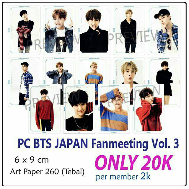 Photocard BTS Japan Fanmeeting Vol.3