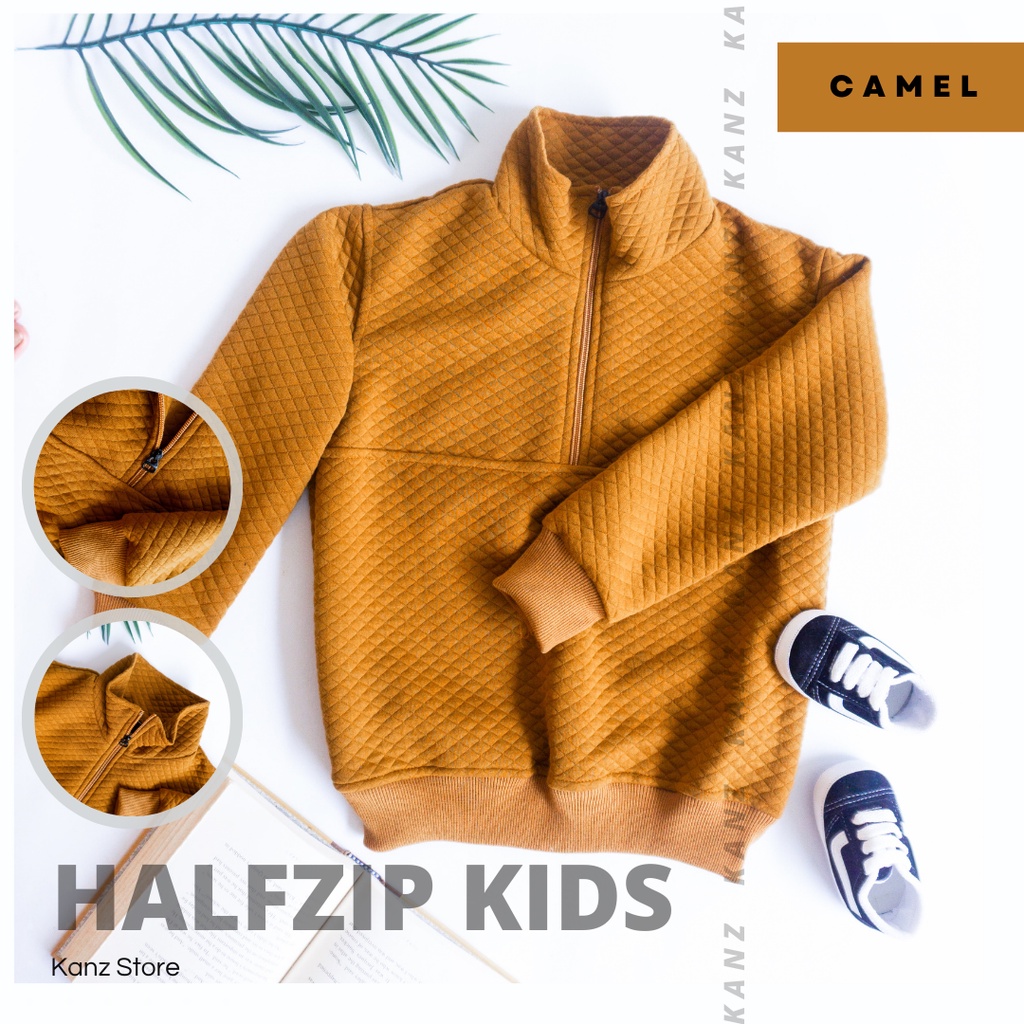 Halfzip Jacket Anak | Jaket Bayi / Anak Usia 3 bulan - 8 tahun | Basic Polos Knitt pakaian anak unisex