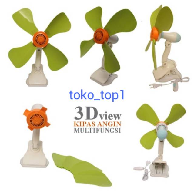 mini fan kipas angin 18w 389  4baling baling jepit 18w 33cm jm-389/mini fan jepit