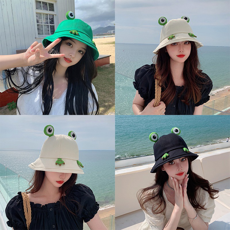 Felicelife Topi Harry Styles Frog Bucket Hat - Topi Katak Kodok Harajuku