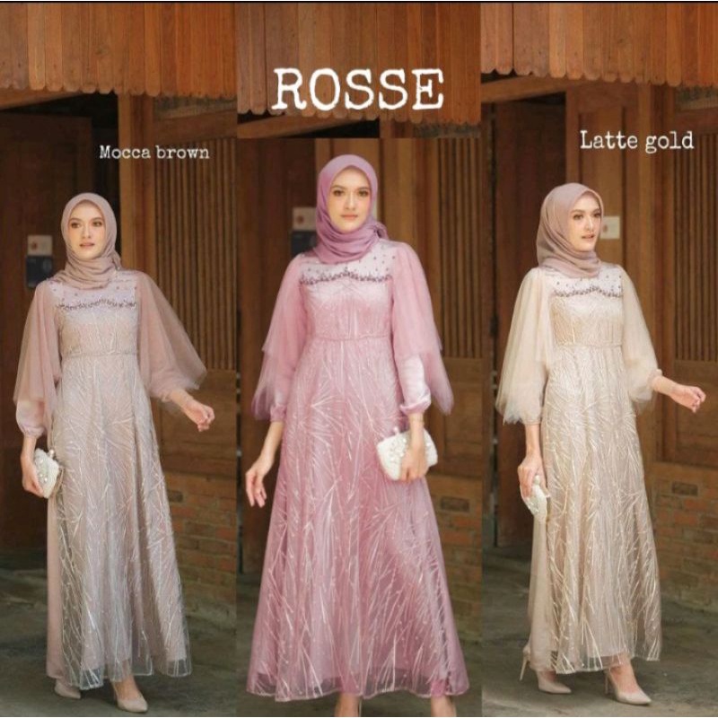 TERMURAH LUNA DRESS BROKAT KOMBINASI / FASHION MUSLIM WANITA /