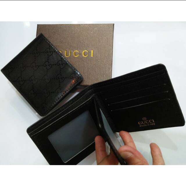 Dompet cowok lamin hitam polos pendek lipat