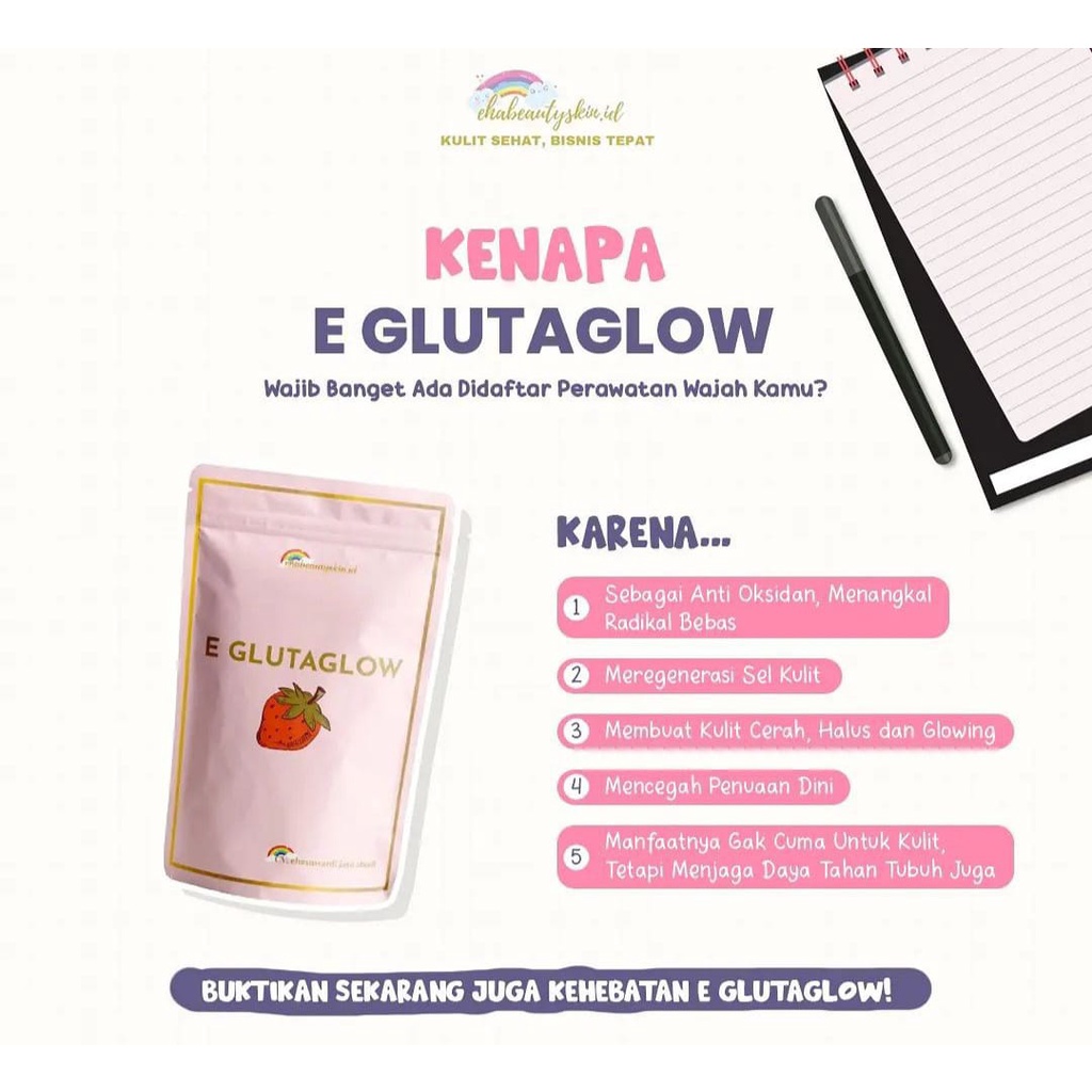 E'GLUTAGLOW COLLAGEN BY EHABEAUTYSKIN.ID / MINUMAN COLLAGEN