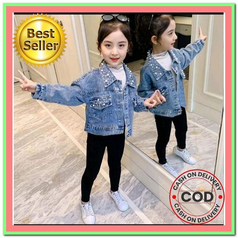 Jaket Jeans Wanita Dewasa Tanggung Jaket Jeans Wanita Korea Oversize Jaket Jeans Korean Style Crop D