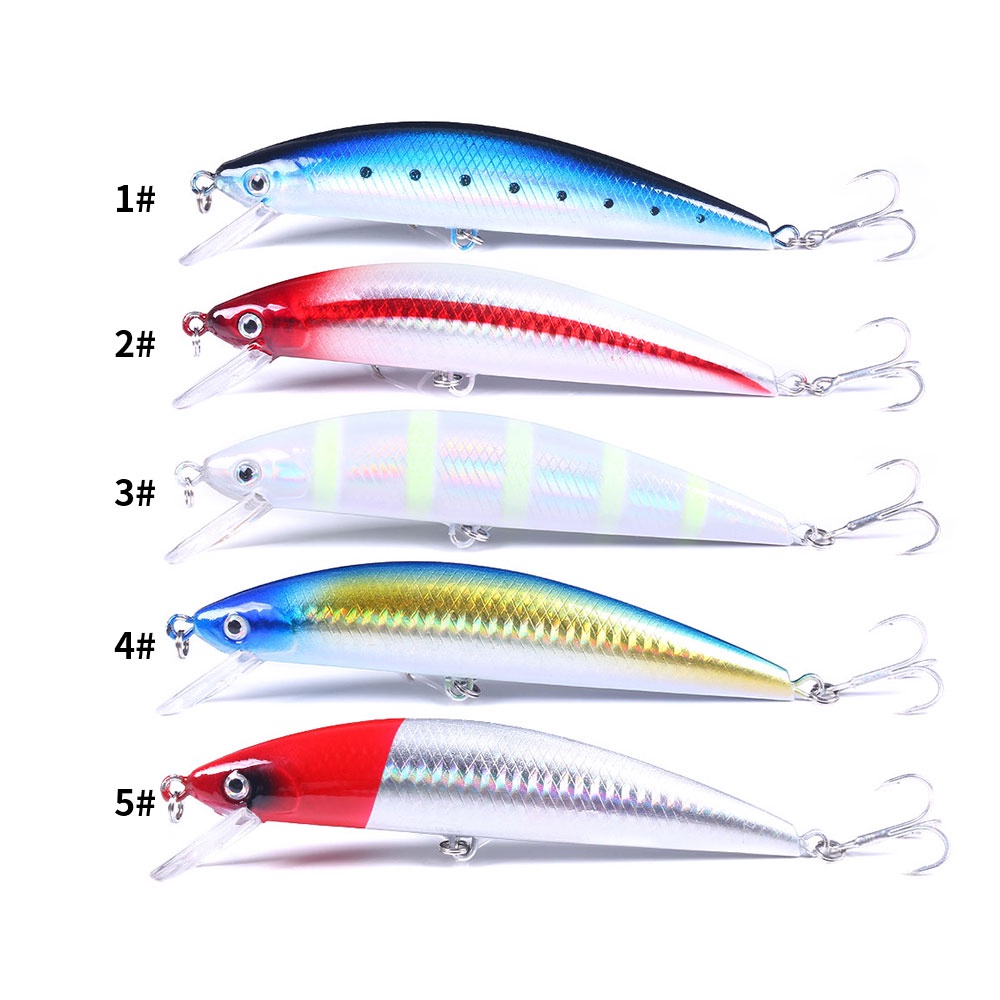 Hengjia 15 Pcs Umpan Pancing Hard bait Bentuk Ikan Imitasi 3D Panjang 12cm Berat 39g