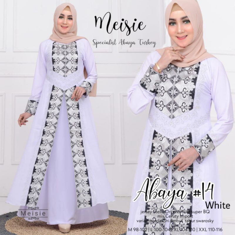 Gamis Turkey Abaya Putih Gamis Abaya Putih #14 Gamis Hawa Murah COD