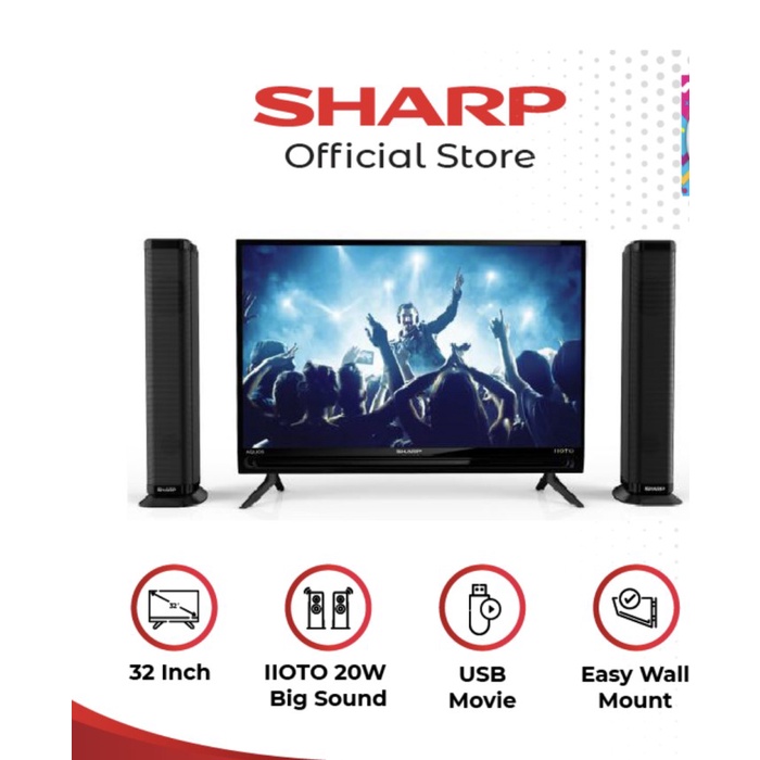 SHARP LED TV 32 inch HD - 2T-C32BB1i-TB