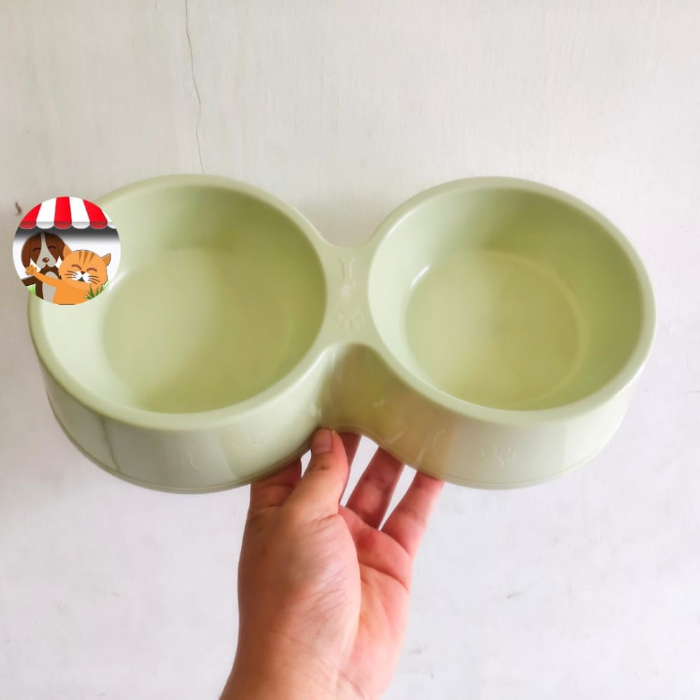Tempat Makan Minum Kucing Anjing Kelinci Double Emboss Pet Bowl