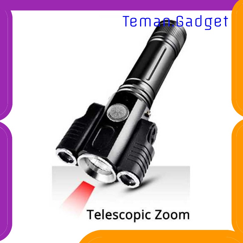 TG-IE002 TAFFLED SENTER LED TELESCOPIC ZOOM CREE T6 + 2 X XPE 15000 LM - KS-737