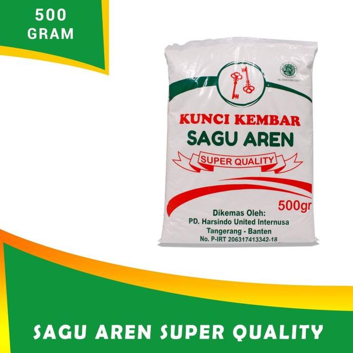 

Tepung Sagu Aren cap KUNCI KEMBAR 500 gr