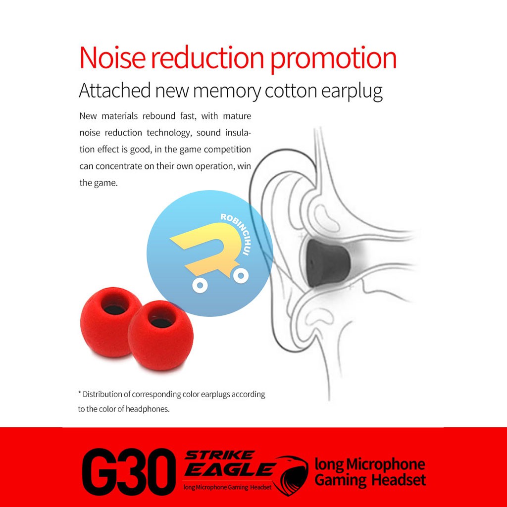 Headset gaming plextone G30 stereo noise canceling - earphone gaming - handsfree gaming - earbuds