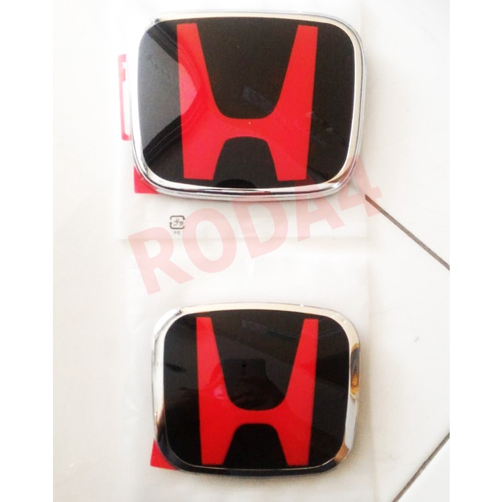 Emblem Logo Honda Depan Belakang Grand CRV 2012 - 2016 Hitam Merah