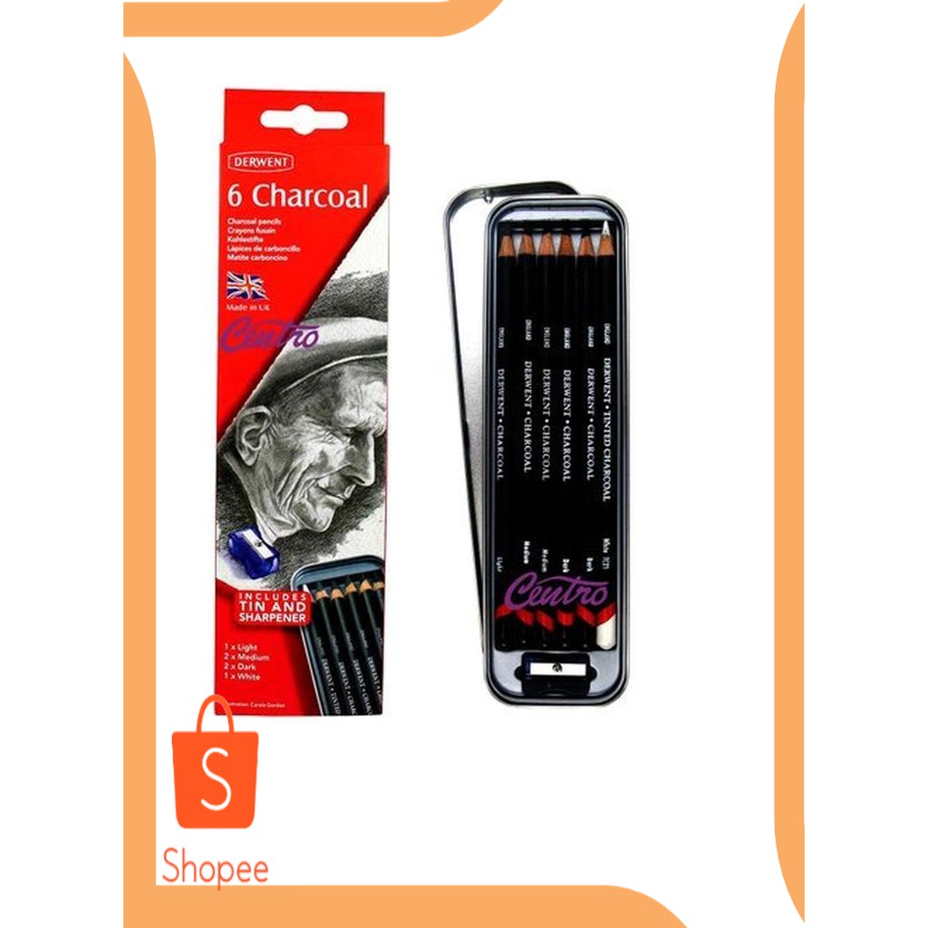 

Promo last stok Derwent Charcoal Pencils 6 Tin/ Includes Tin & Sharpener 2 Murah