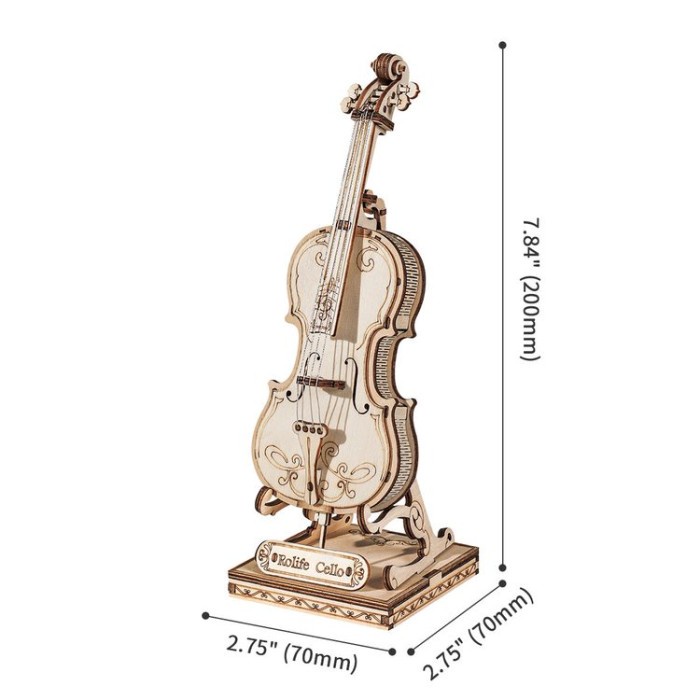 ROLIFE Robotime Cello 3D Wooden Puzzle TG411