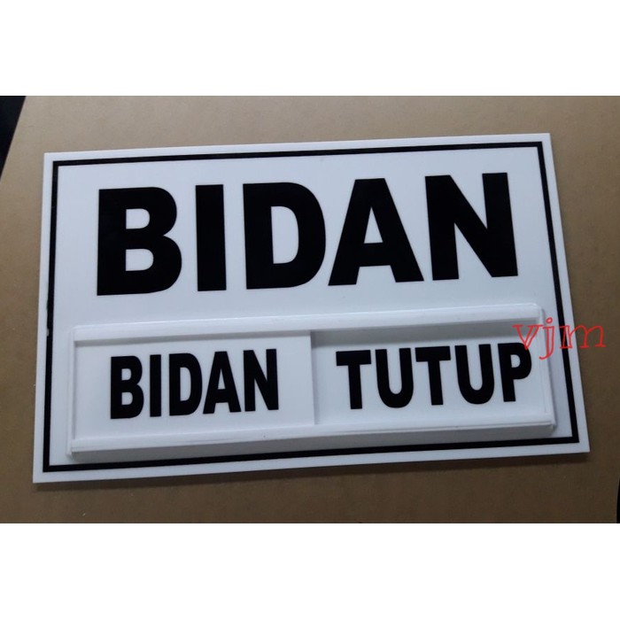 

Acrylic Papan Nama Dokter/Bidan,27x17cm