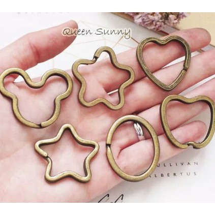 Gantungan Kunci Metal Keyring Keychain Ring Bulat Kaitan Clasp